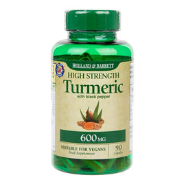 TUMERIC HIGH STRENGHT WITH BLACK PEPPER 600MG -HOLLANDS & BARRETT -90 CAPSULES