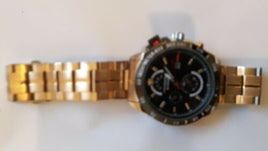 24k Gold Plated CURREN New Fashion Men`s Steel Military Sport Quartz Wrist Watch